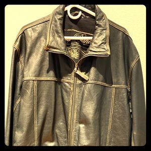 Tommy Bahama Men’s Leather Jacket, Size XXL